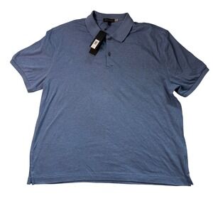 NWT Banana Republic Mens Luxury Touch Performance Polo Shirt Blue XL 857757-02
